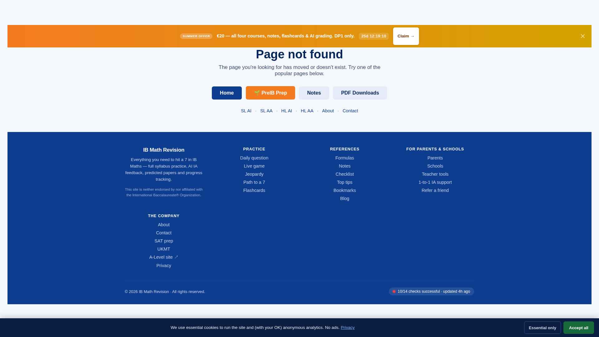 Screenshot of the IB Maths Jeopardy live team-game host page